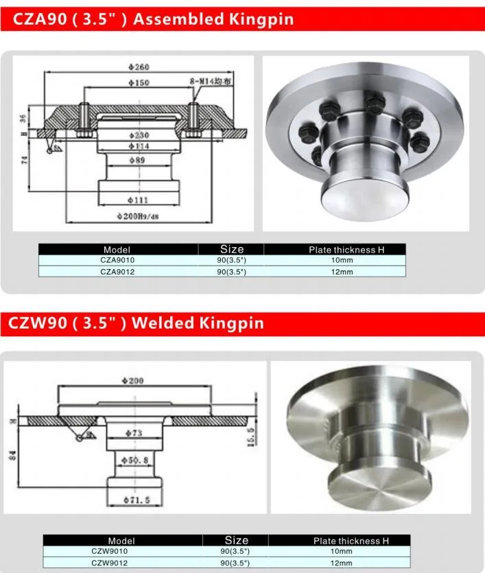 Trailer/Semi Trailer Axle Torsion Trailer Heavy Truck Kingpin for Sell